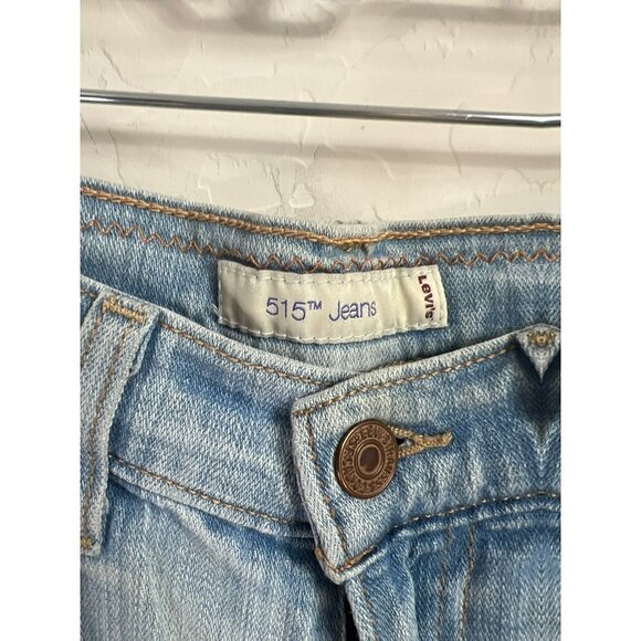 Levi's 515 Jeans Shorts Rolled Cuff Light Wash 5" Inseam Sz 4 - Picture 3 of 7